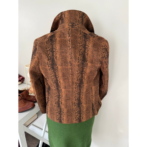 Philosophy Faux Suede Snakeskin Jacket XS - Picture 2 of 4